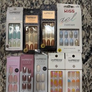 imPRESS Couture and Color Press-On Nails - Gold, Silver, Pink, Blue